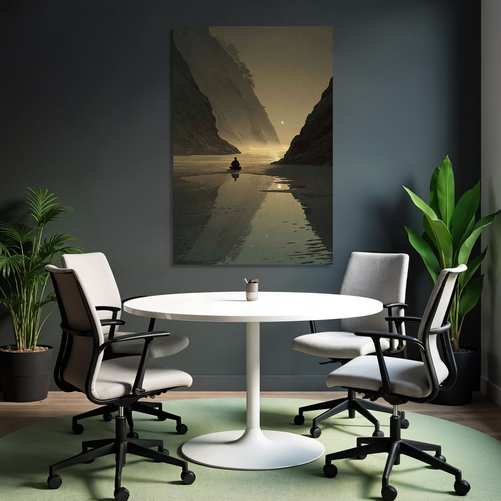 Yoga Meditation Ruhige Landschaft Meditierende Person Am Wasser Sonnenuntergang | Yoga und Meditation | Themen und Hobbys