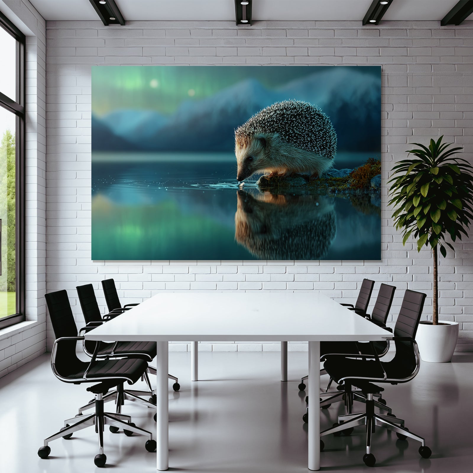 Polarlicht Hedgehog Am Wasser Aurora Borealis Landschaft | Fjorde und Gletscher | Landschaften