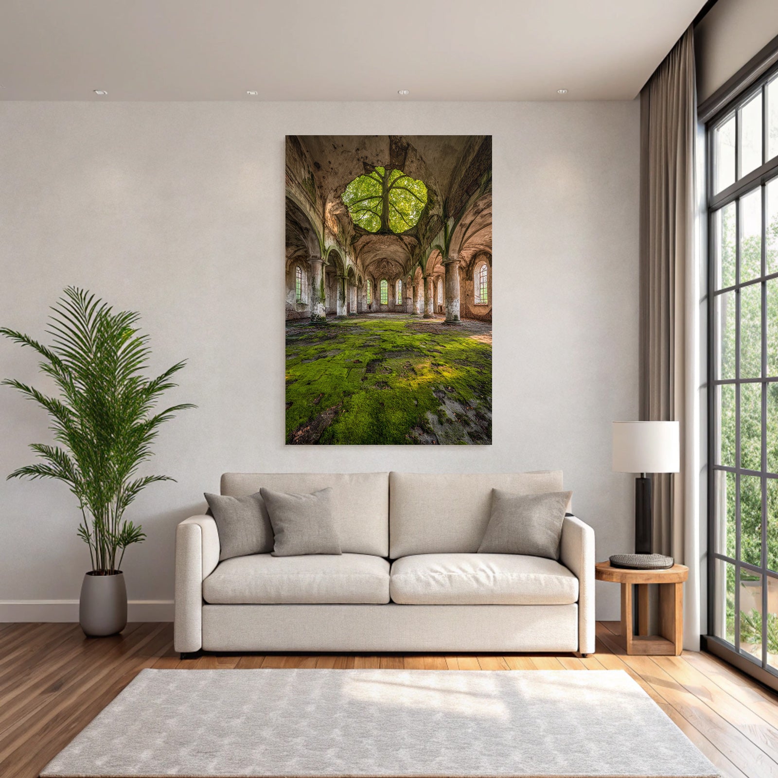 Verlassene Mit Moos Und Baum Im Innenraum | Lost Places | Architektur