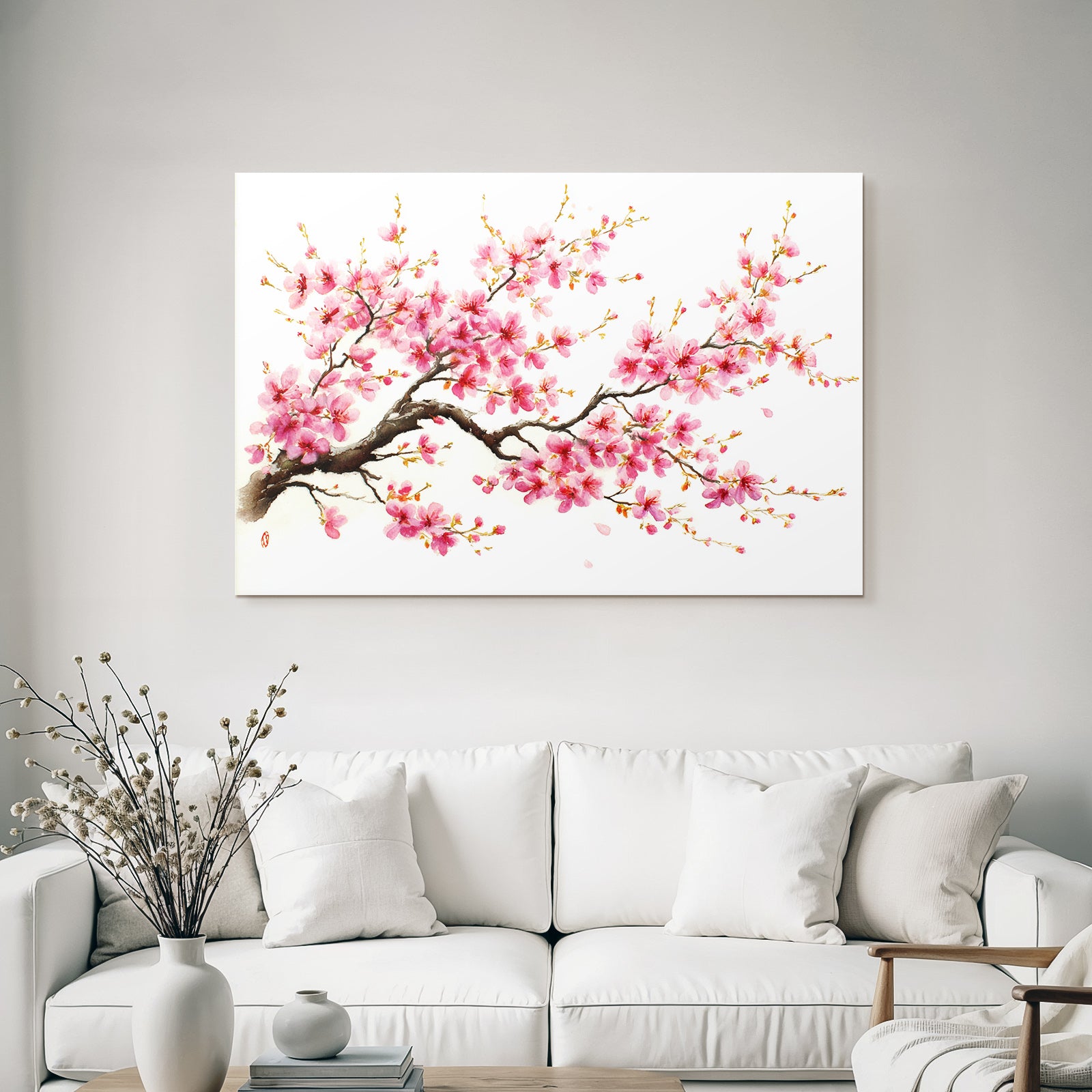 Zarte Kirschblüten Aquarell