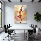 Yoga Meditation Yoga Pose In Kreativem Hintergrund Wasserfarbenmalerei | Yoga und Meditation | Themen und Hobbys