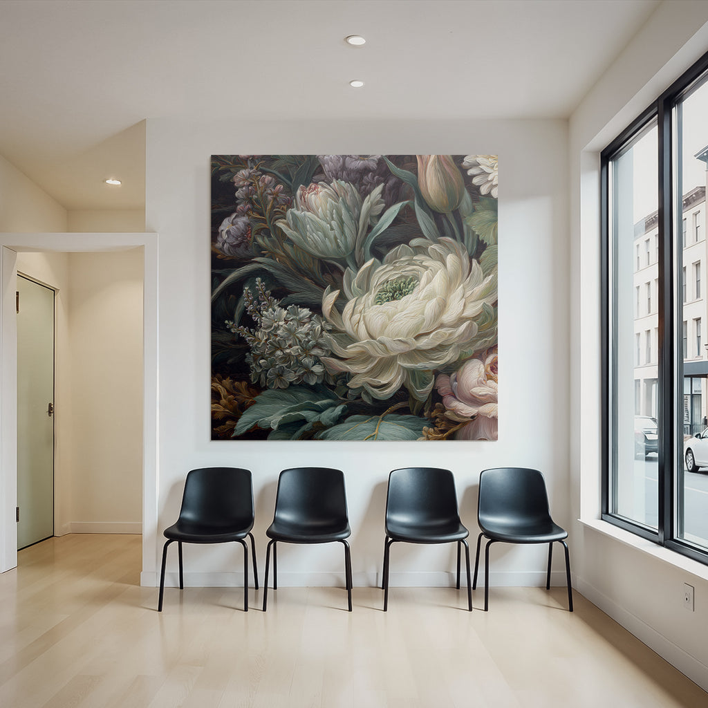 Florales Kunstwerk Mit Vielfarbigen Und Detaillierten Mustern