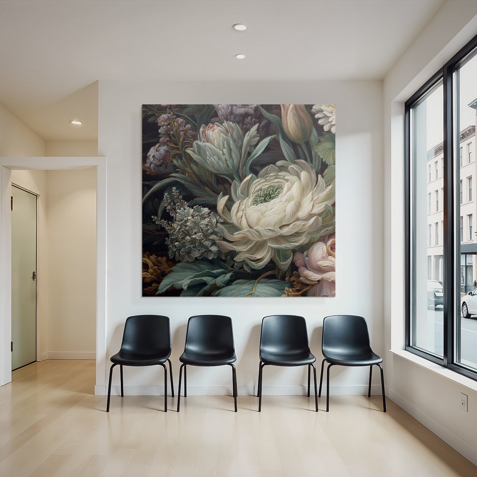 Florales Kunstwerk Mit Vielfarbigen Und Detaillierten Mustern