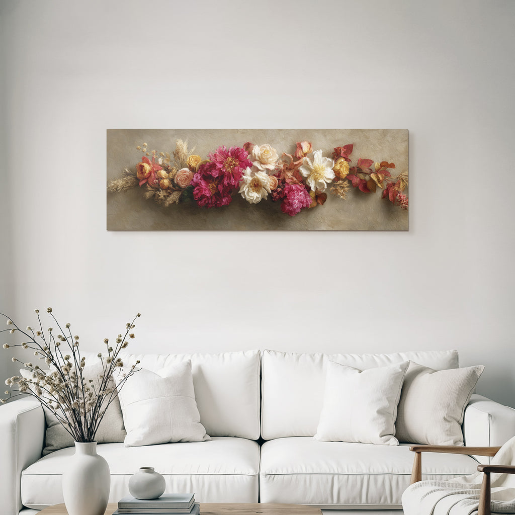 Trocken Retro Flowers Arrangement Vibrante Farben Kunstvolles Komposition