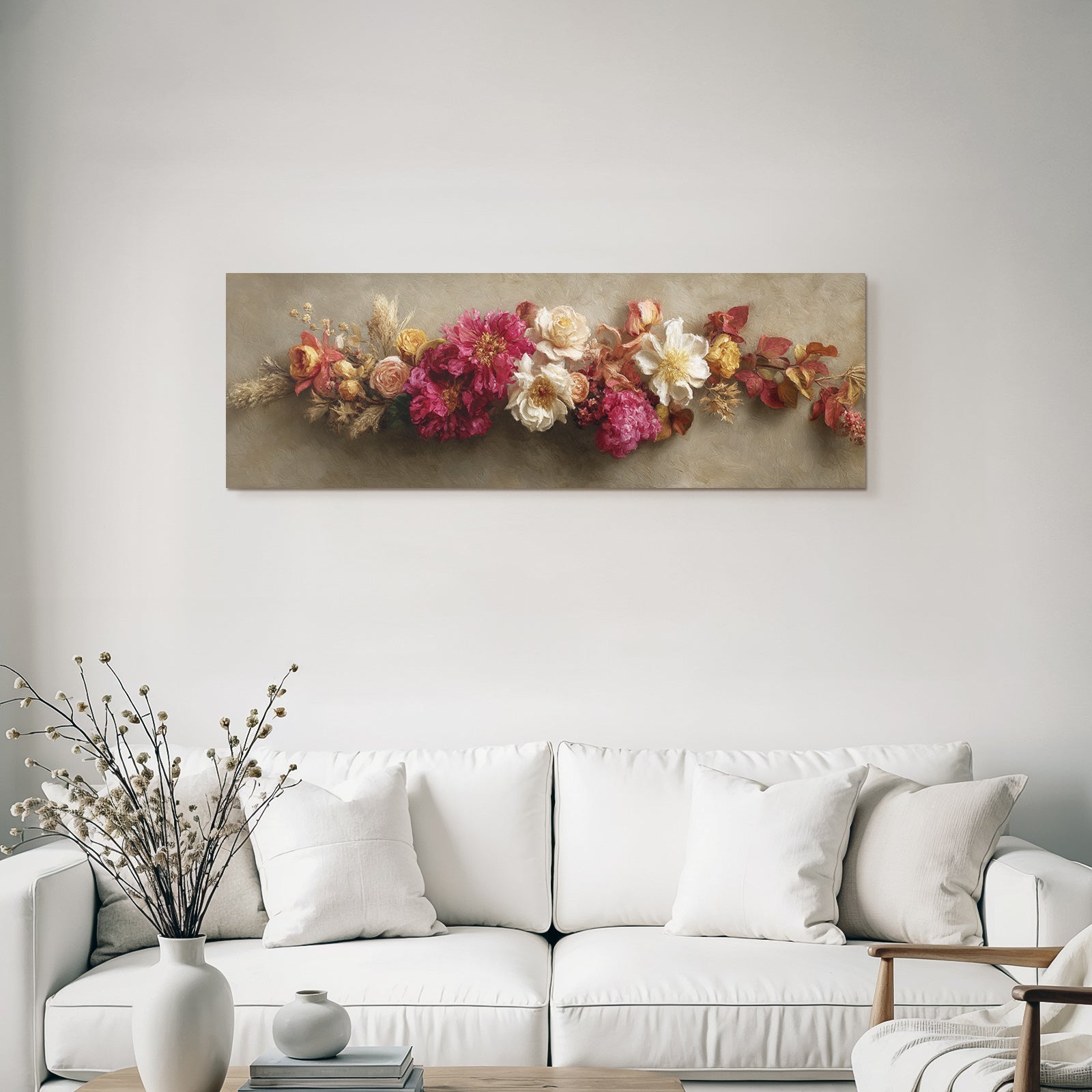 Trocken Retro Flowers Arrangement Vibrante Farben Kunstvolles Komposition