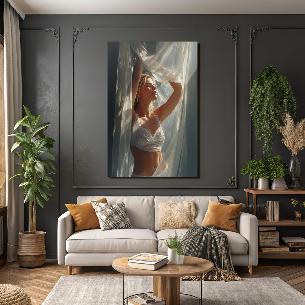 Elegante Und Graciöse Pose Dreamy Atmosphäre | Aktkunst und Sinnlichkeit | Menschen und Emotionen