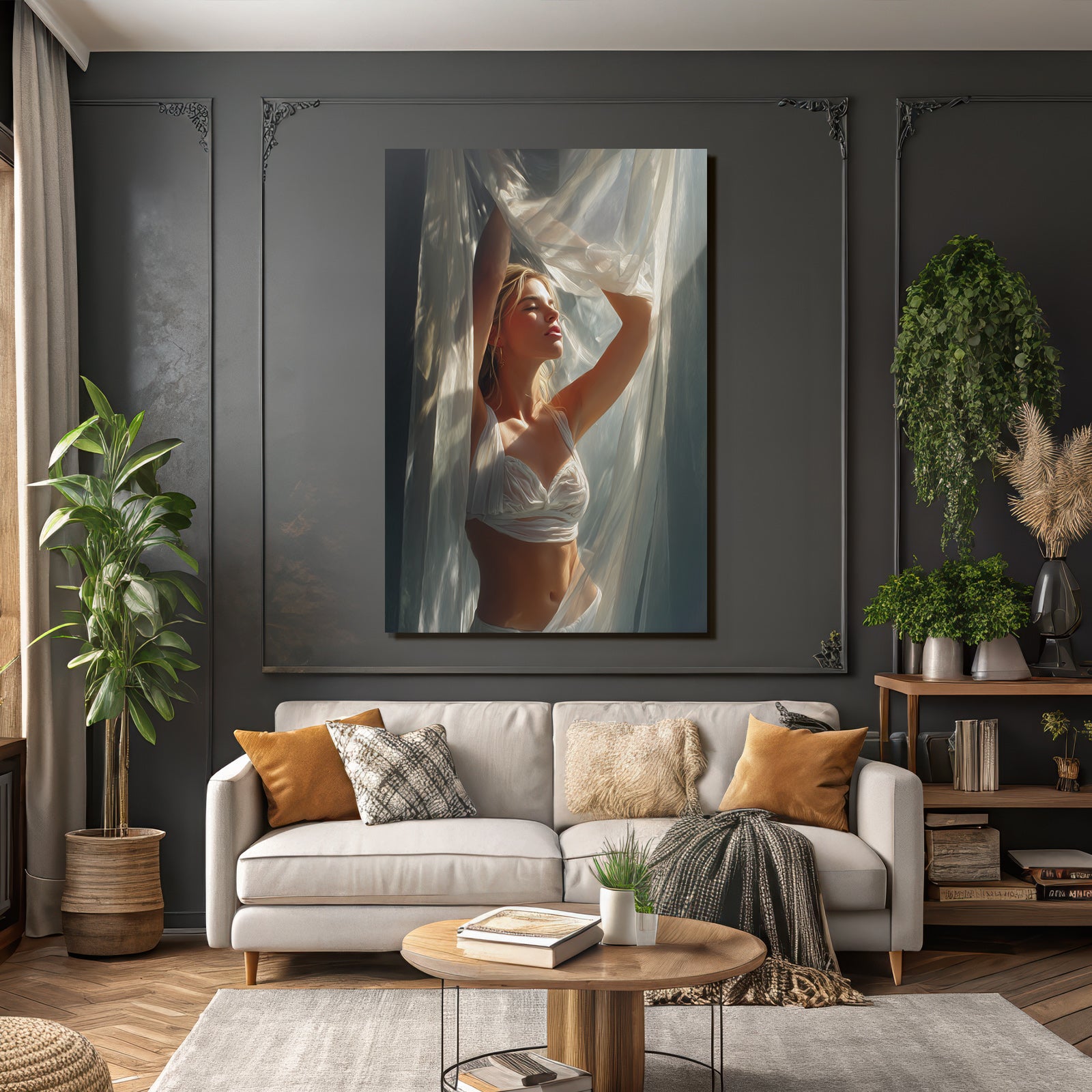 Elegante Und Graciöse Pose Dreamy Atmosphäre | Aktkunst und Sinnlichkeit | Menschen und Emotionen