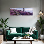 Ruhige Landschaft Mit Steinstufen Und Violetten Blumen | Duenen und Heide | Landschaften
