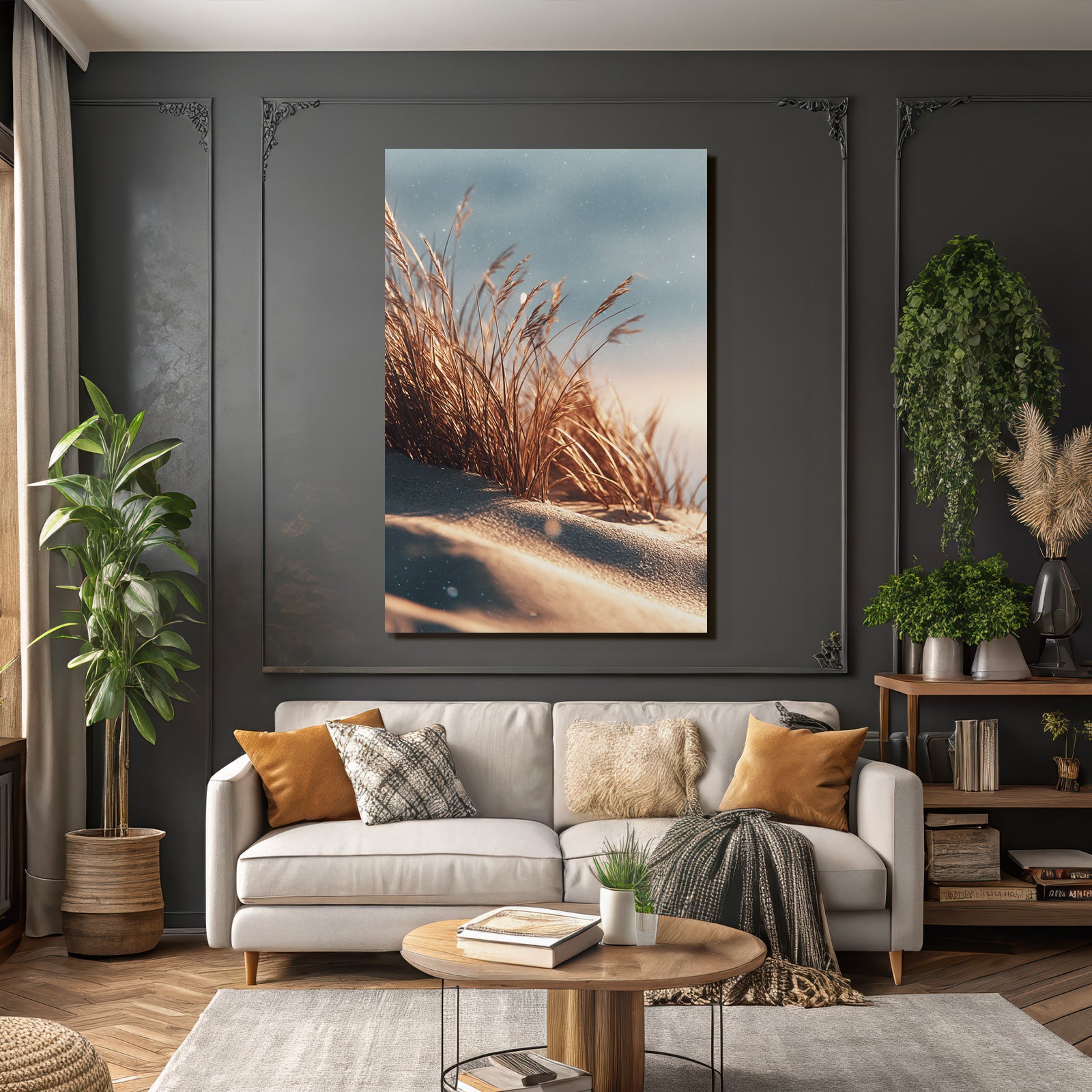Hohes Gras Auf Sand Im Warmen Licht Serene Natur | Duenen und Heide | Landschaften