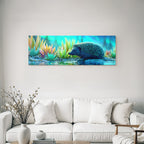 Polarlicht Hedgehog In Vibrant Colorful Landscape Mit Sukkulenten Regnerischem Atmosphare | Fjorde und Gletscher | Landschaften
