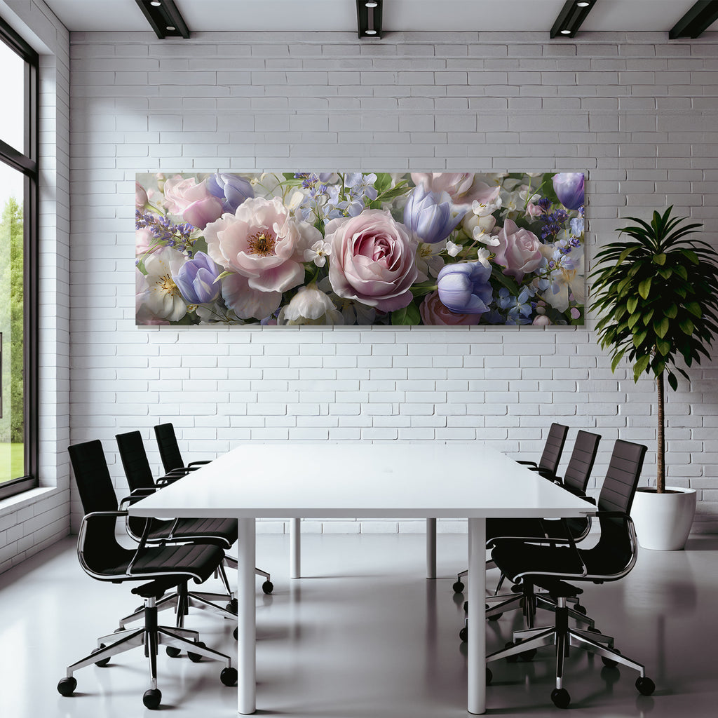 Nahaufnahme Von Strauss Mit Rosen Und Tulpen