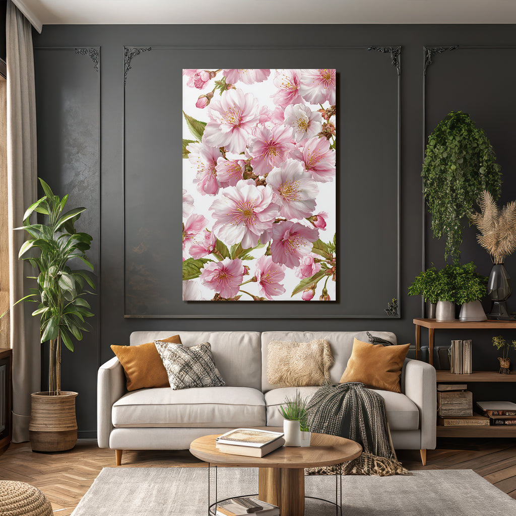 Zarte Rosa Blüten Zweige