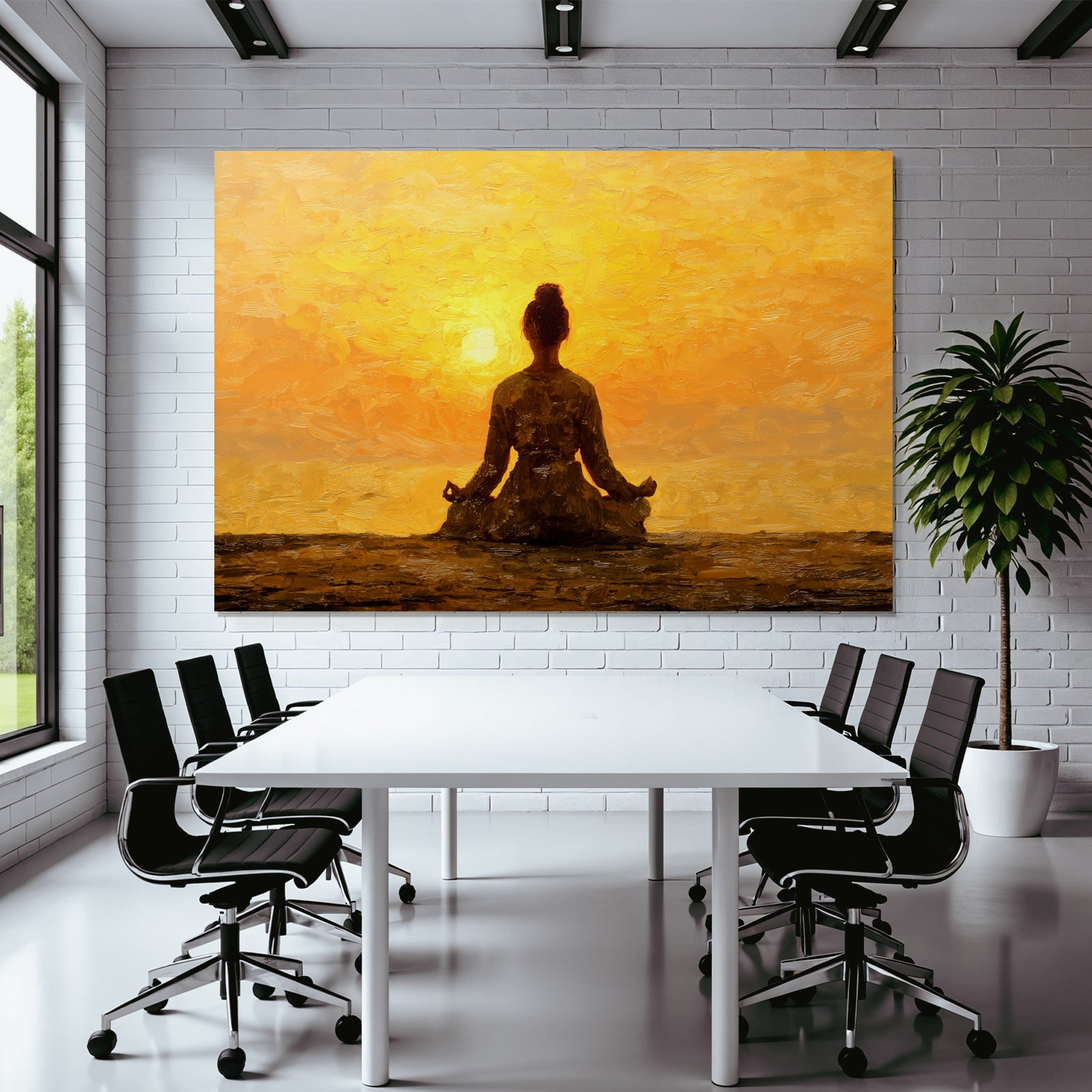 Yoga Meditation Meditierende Person Im Sonnenuntergang Hintergrund Ruhige Atmosphäre | Yoga und Meditation | Themen und Hobbys