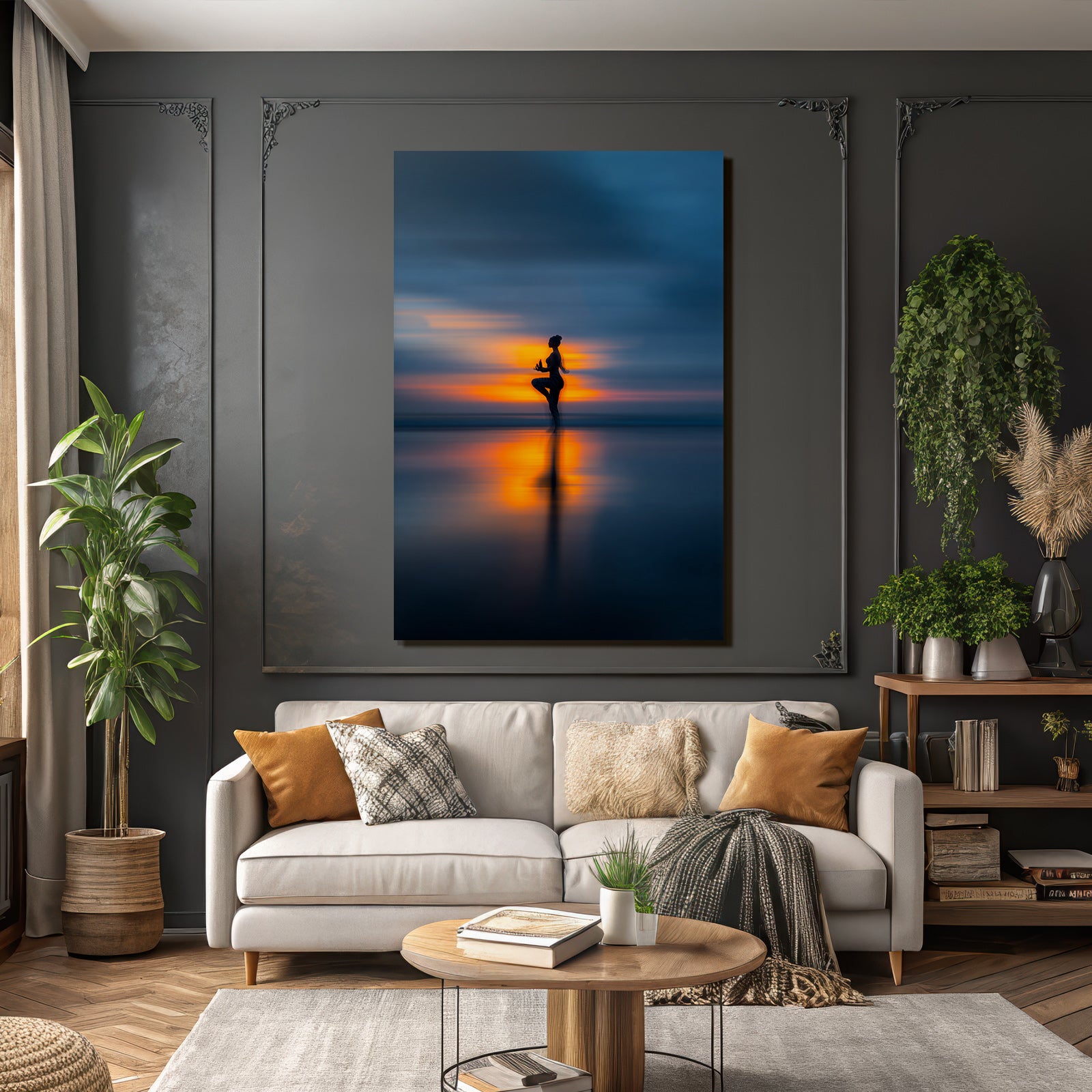 Yoga Meditation Yoga Pose Am Sunset Reflexionen Im Wasser Ruhe Und Stille | Yoga und Meditation | Themen und Hobbys