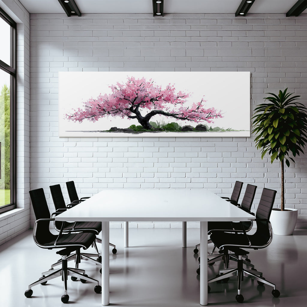 Blühender Kirschbaum Mit Rosa Blüten