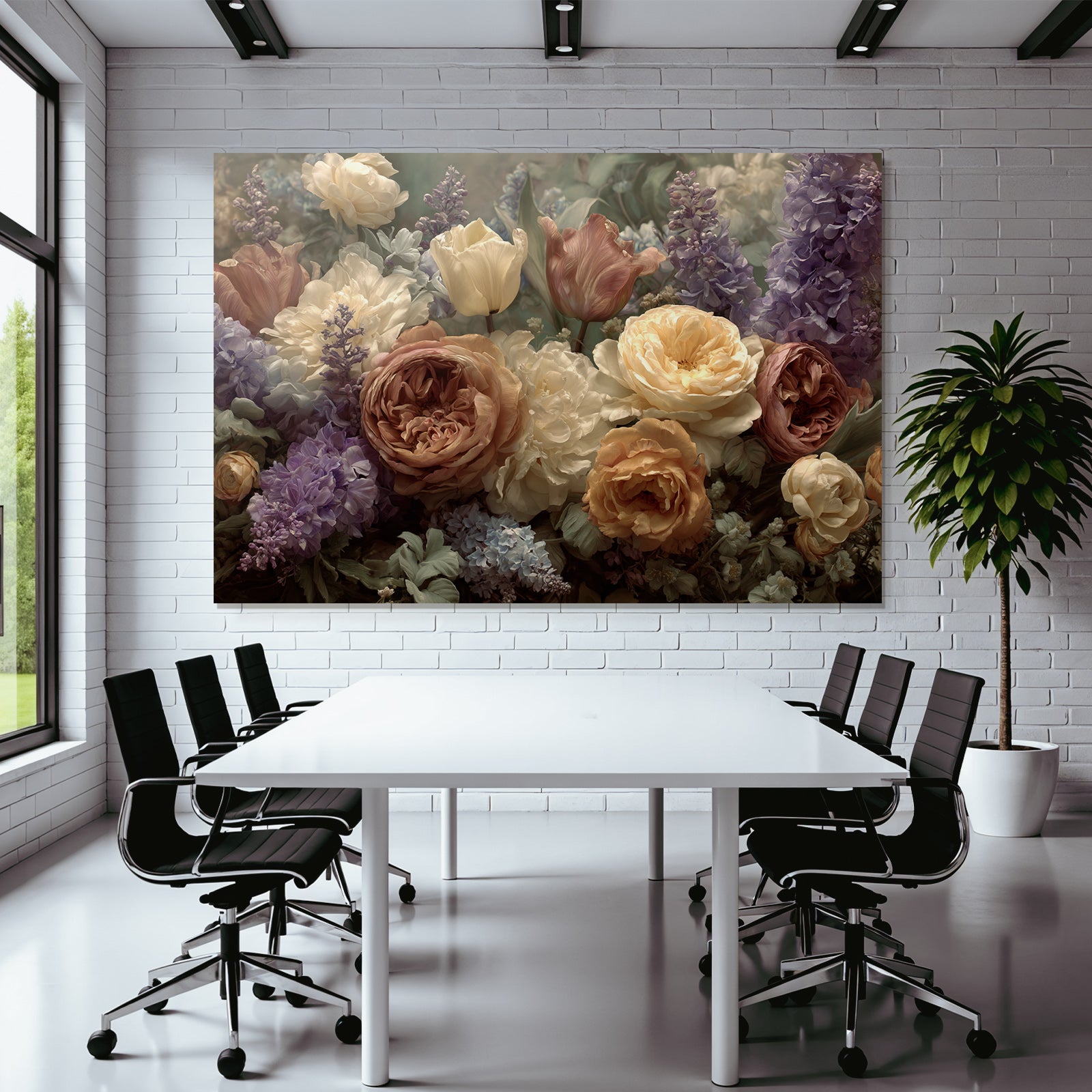 Romantisches Bouqüt Mit Pfingstrosen Tulpen Und Flieder In Pastell