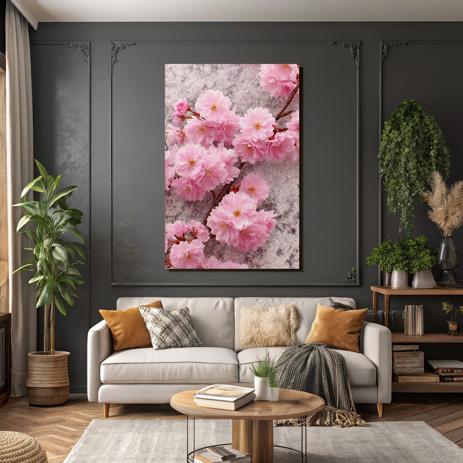 Kirschblüten Nahaufnahme Rosa Texturhintergrund