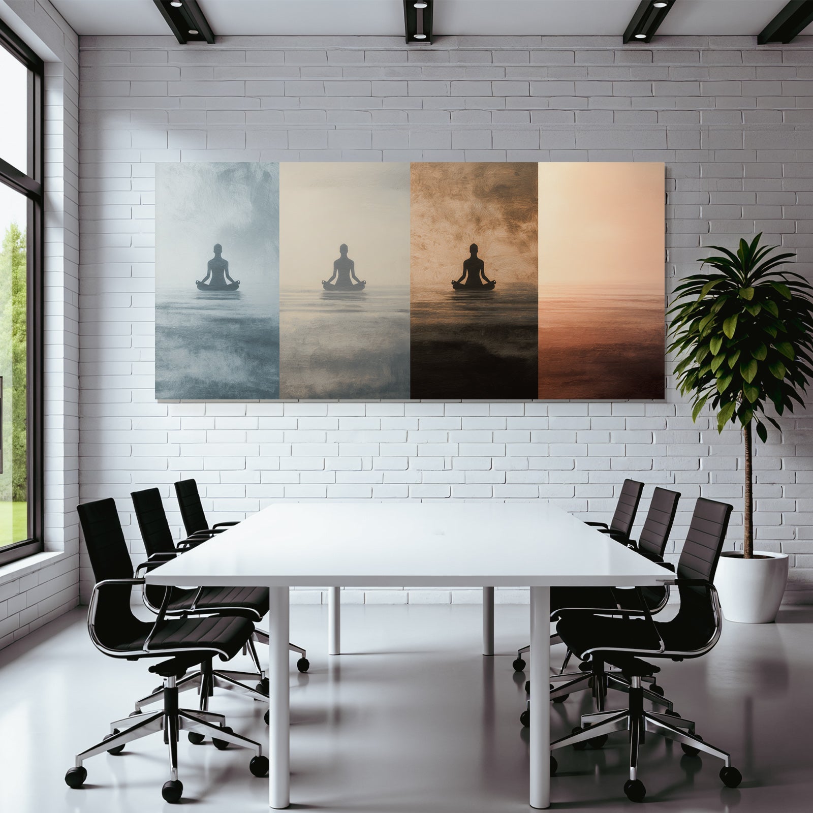 Yoga Meditation Meditative Figur In Vier Abschnitten Mit Farbändern Ruhe Und Meditation | Yoga und Meditation | Themen und Hobbys