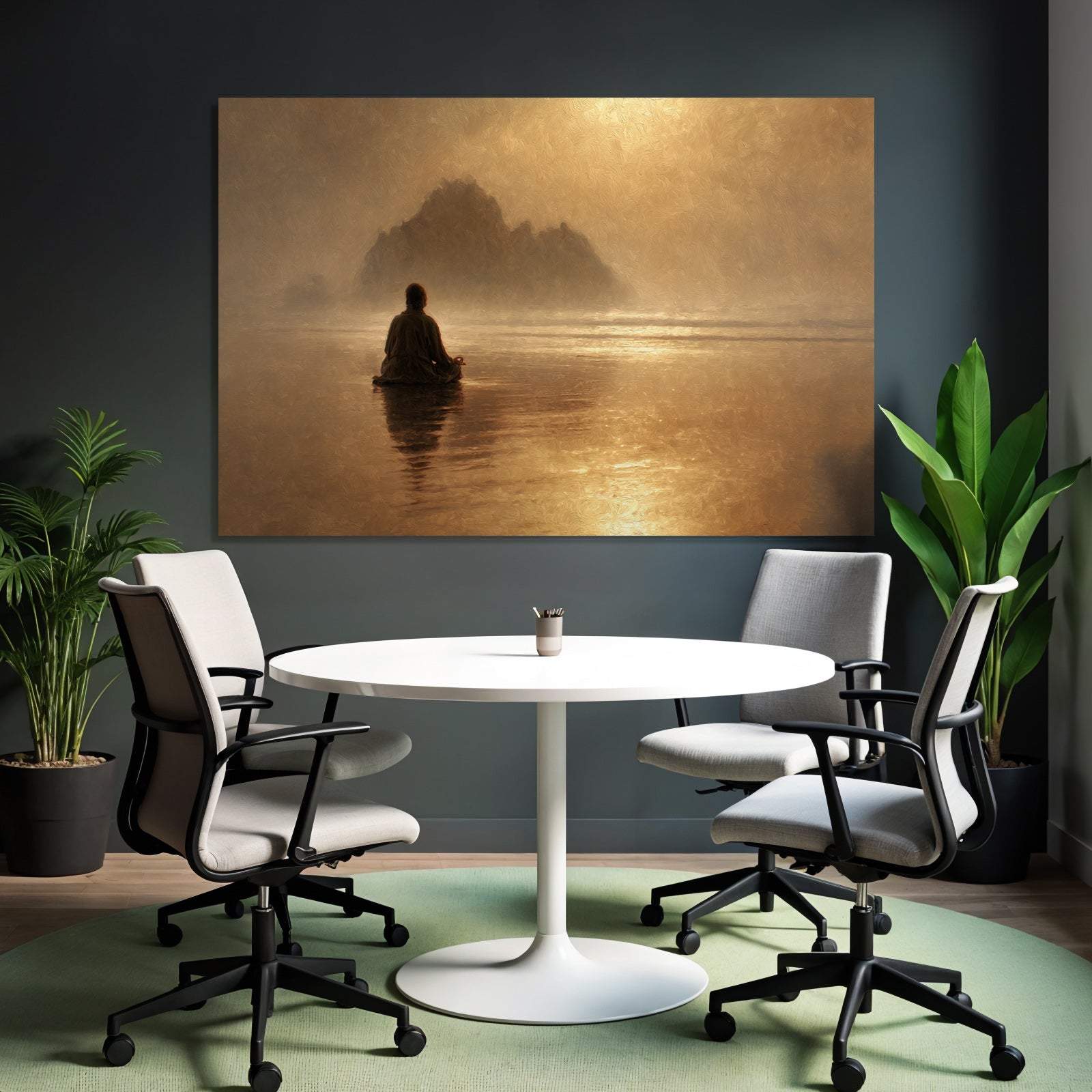 Yoga Meditation Ruhige Szene Person Meditiert Wasser Sonnenaufgang Sunset | Yoga und Meditation | Themen und Hobbys