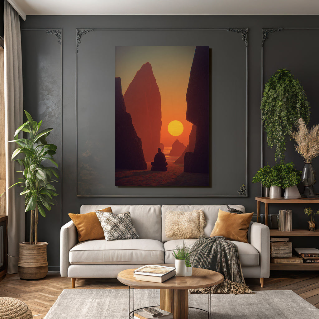 Yoga Meditation Ruhige Landscape Meditation Bei Sonnenuntergang | Yoga und Meditation | Themen und Hobbys