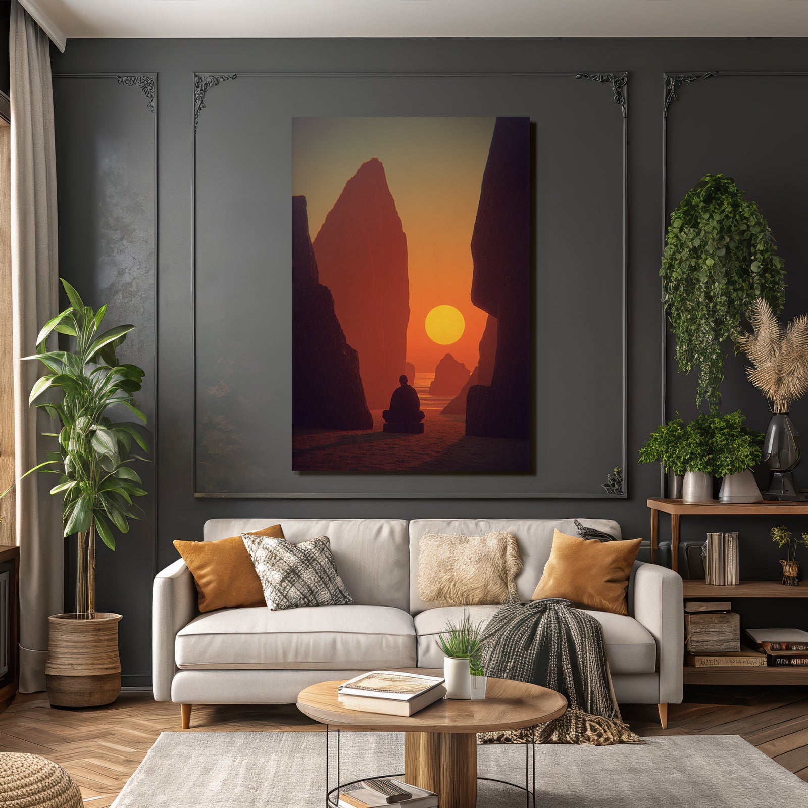 Yoga Meditation Ruhige Landscape Meditation Bei Sonnenuntergang | Yoga und Meditation | Themen und Hobbys
