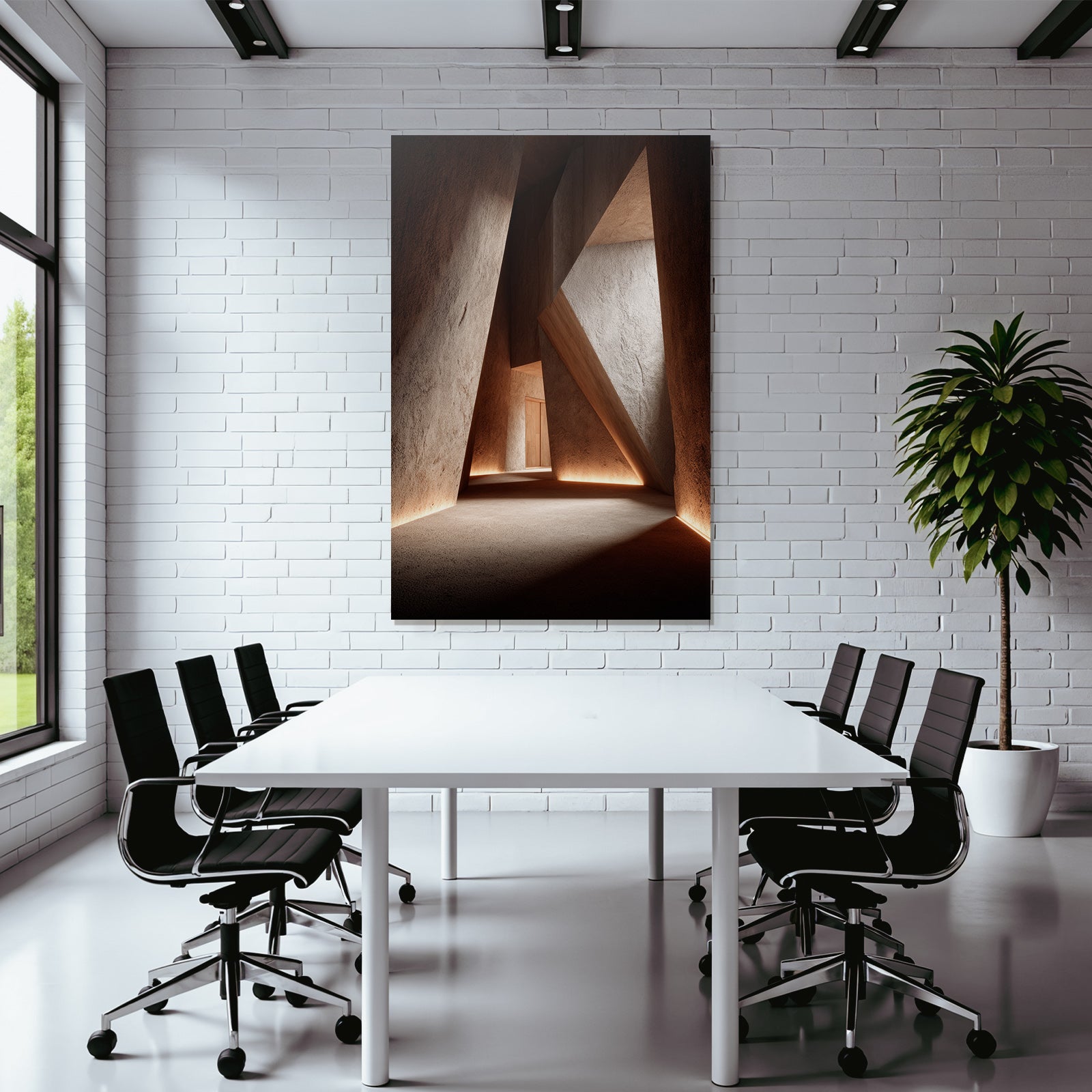 Yoga Meditation Moderne Und Abstrakte Architektur Im Innenraum Mit Geometrischen Formen | Yoga und Meditation | Themen und Hobbys