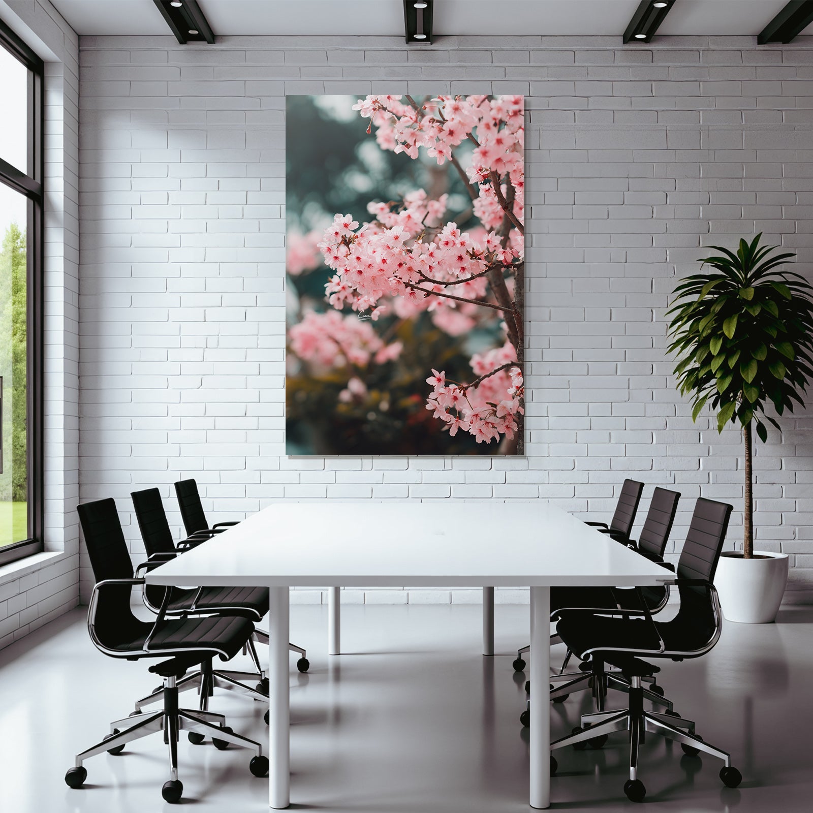 Zarte Kirschblüten Auf Zweigen Im Frühling