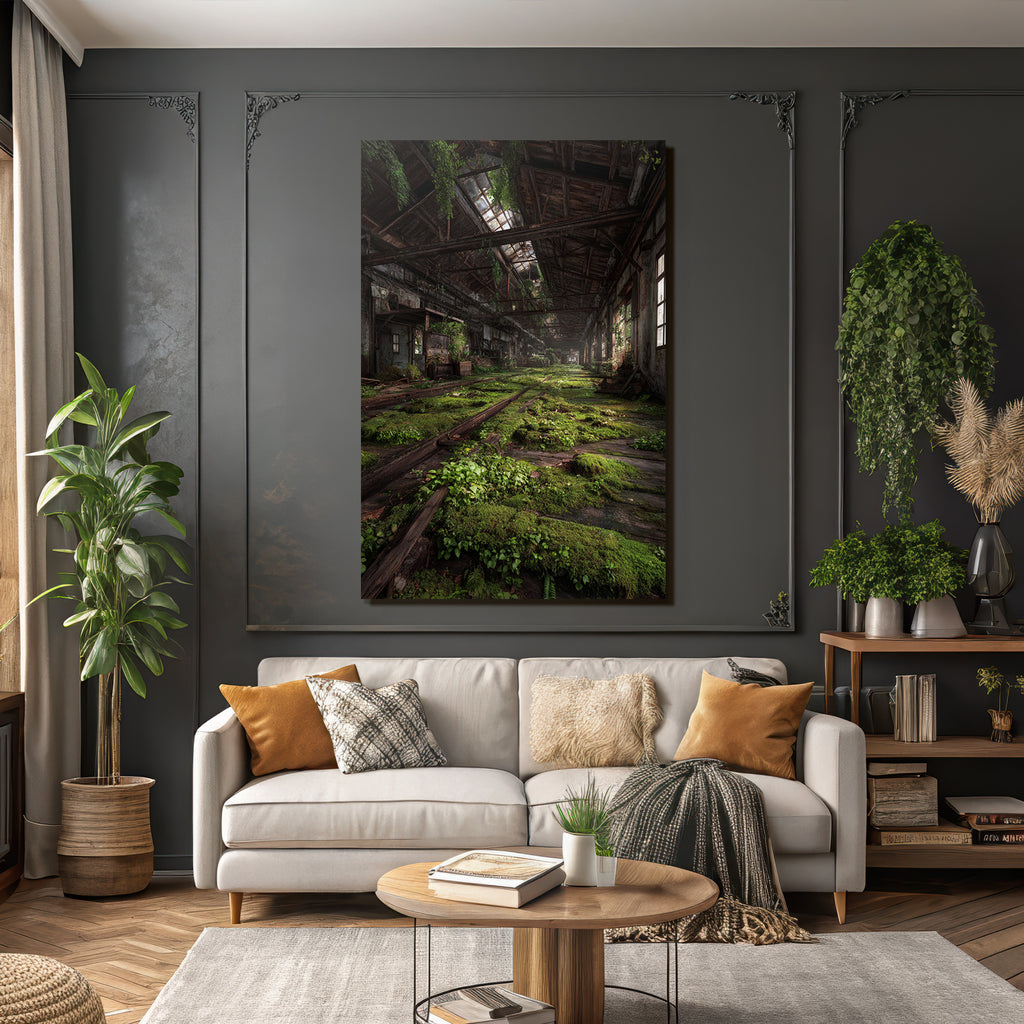 Verlassene Industrielle Raum Natur Erobert Menschen Made Orte | Lost Places | Architektur