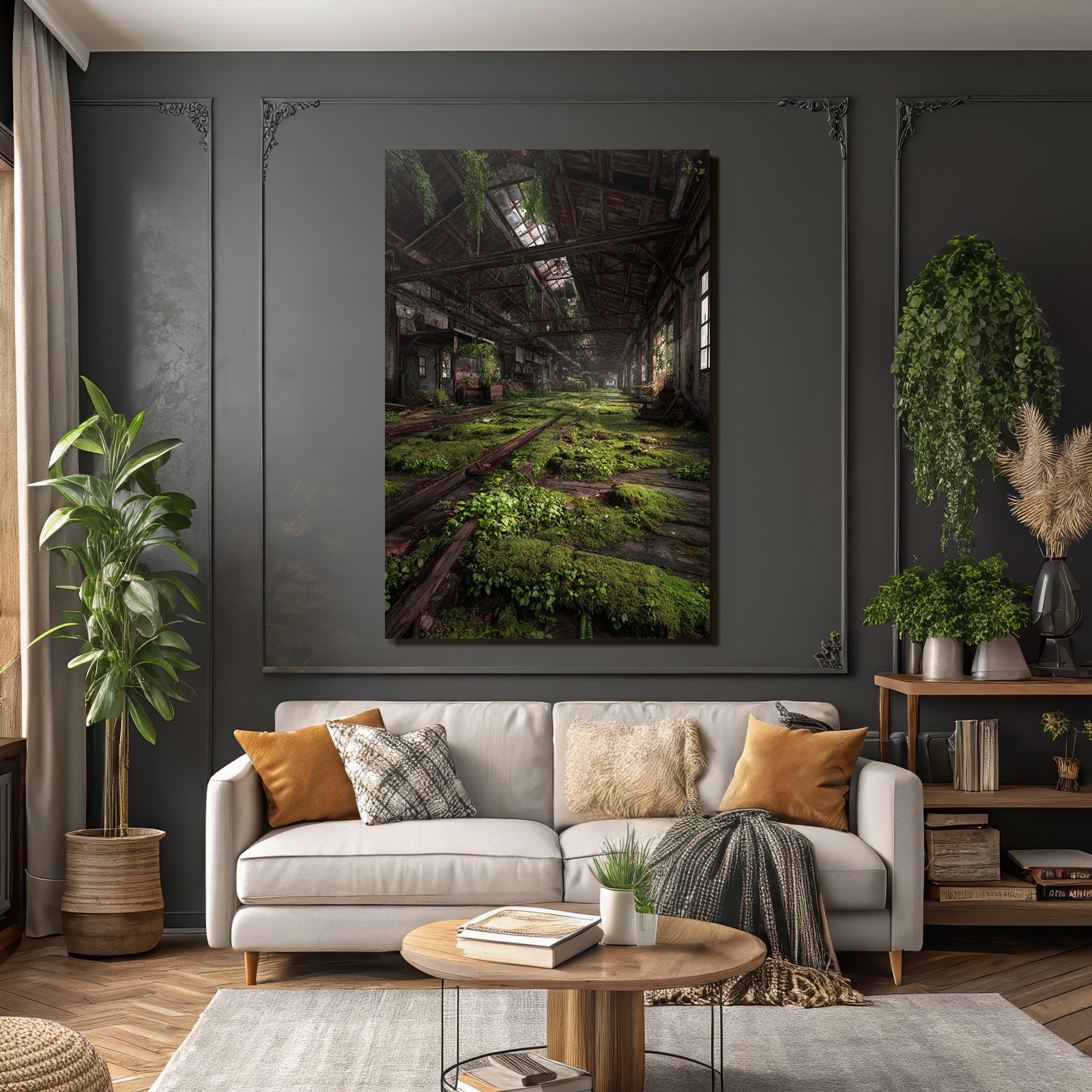Verlassene Industrielle Raum Natur Erobert Menschen Made Orte | Lost Places | Architektur
