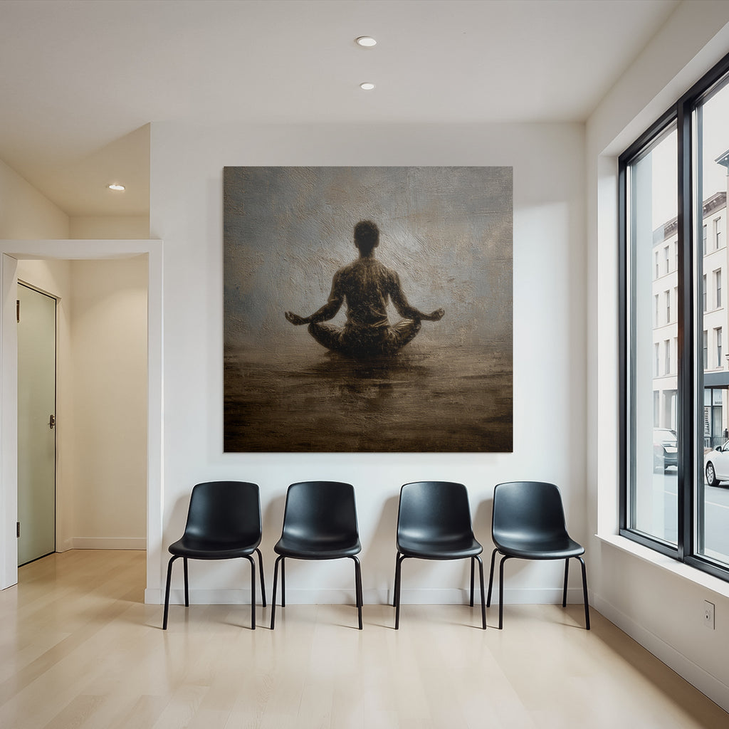 Yoga Meditation Meditierender Mensch In Ruhe Mit Kunstvollem Hintergrund | Yoga und Meditation | Themen und Hobbys
