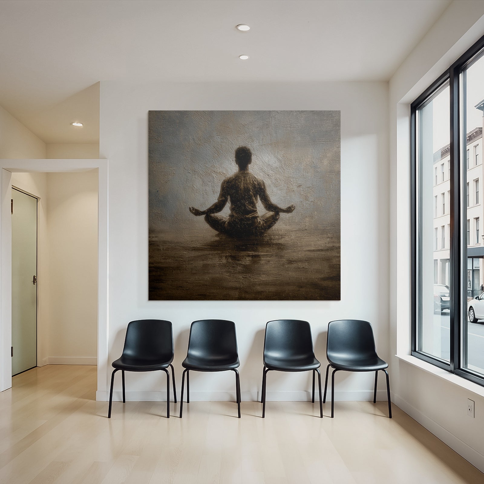 Yoga Meditation Meditierender Mensch In Ruhe Mit Kunstvollem Hintergrund | Yoga und Meditation | Themen und Hobbys