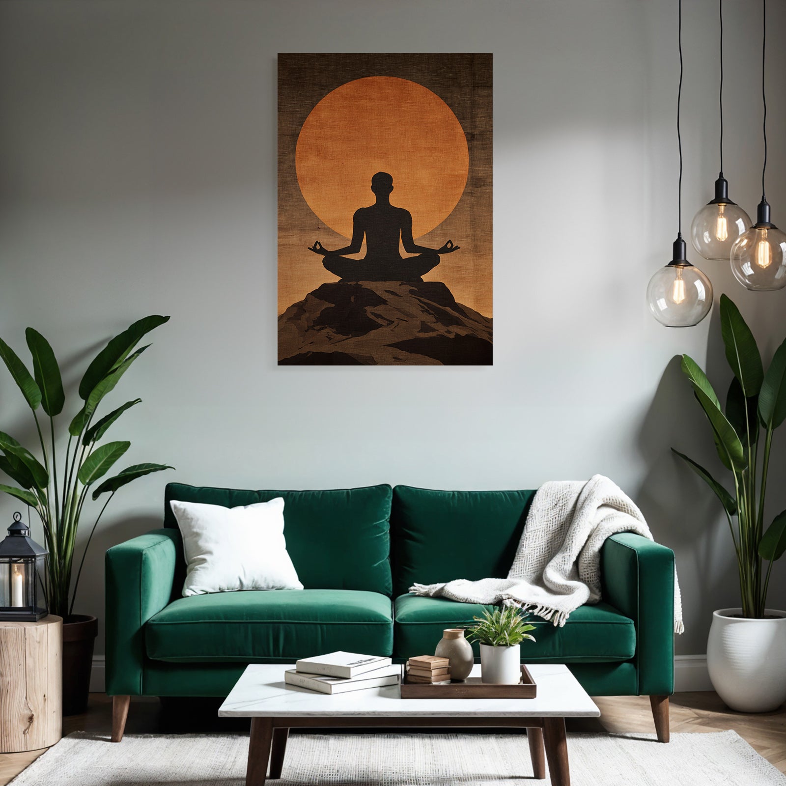 Yoga Meditation Meditierende Person Auf Einem Felsen Mit Sonne Im Hintergrund | Yoga und Meditation | Themen und Hobbys