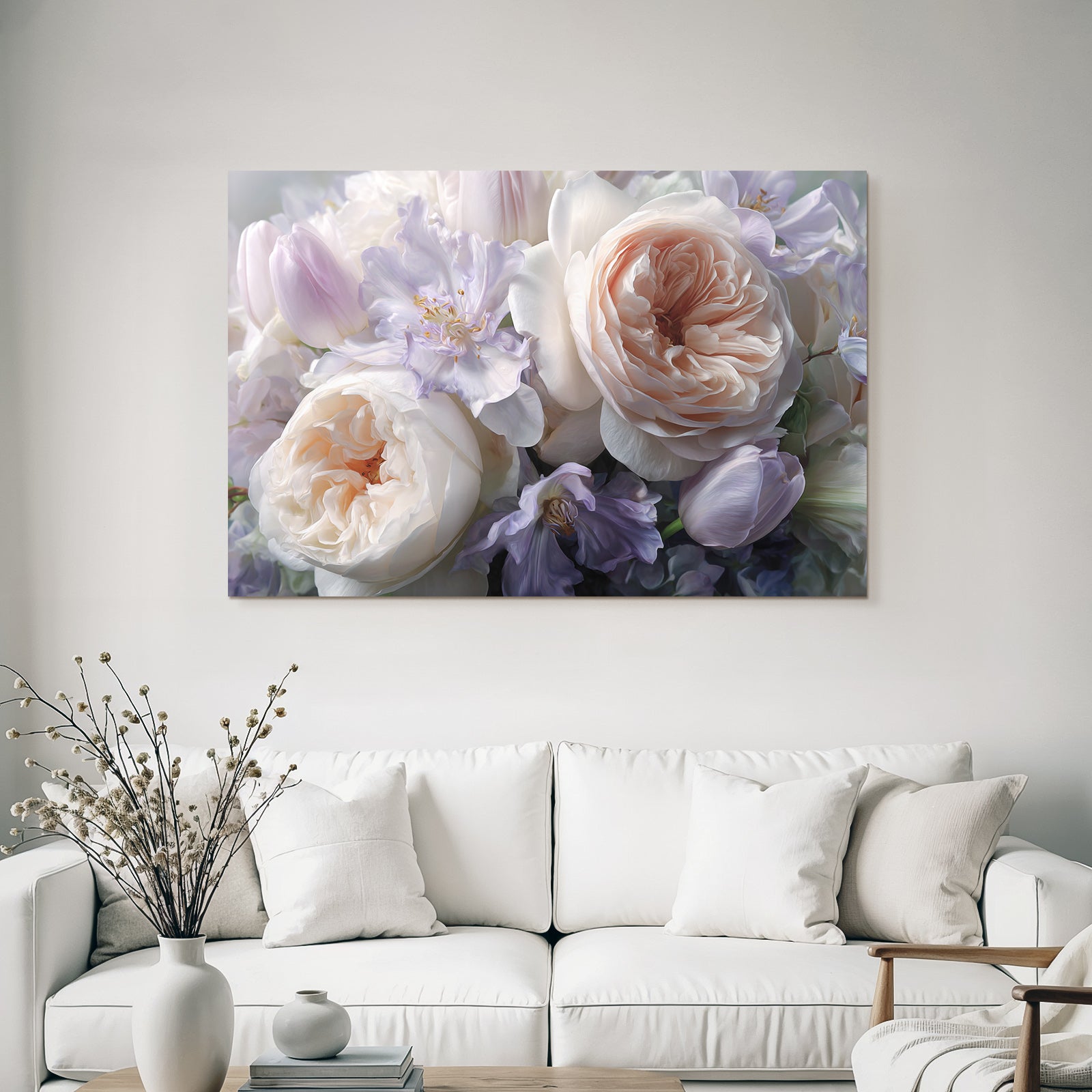 Traumhafte Pastellfarben Rosen Tulpen Und Filigrane Blüten