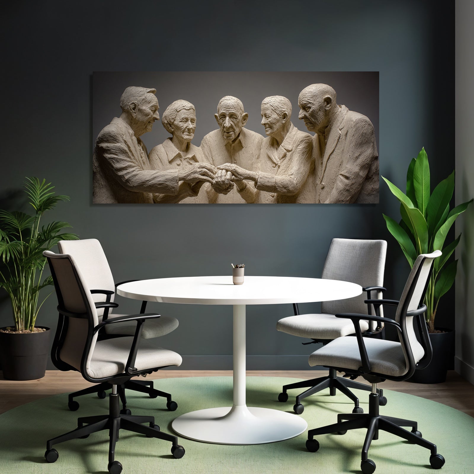Porträts Gemeinschaft Und Erbaür Der Weisheit Ein Geschmackvolles Skulpturales Kunstwerk | Haende und Gestik | Menschen und Emotionen
