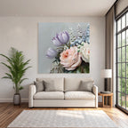 Zarter Strauss Mit Lavendel Und Rosigen Rosen