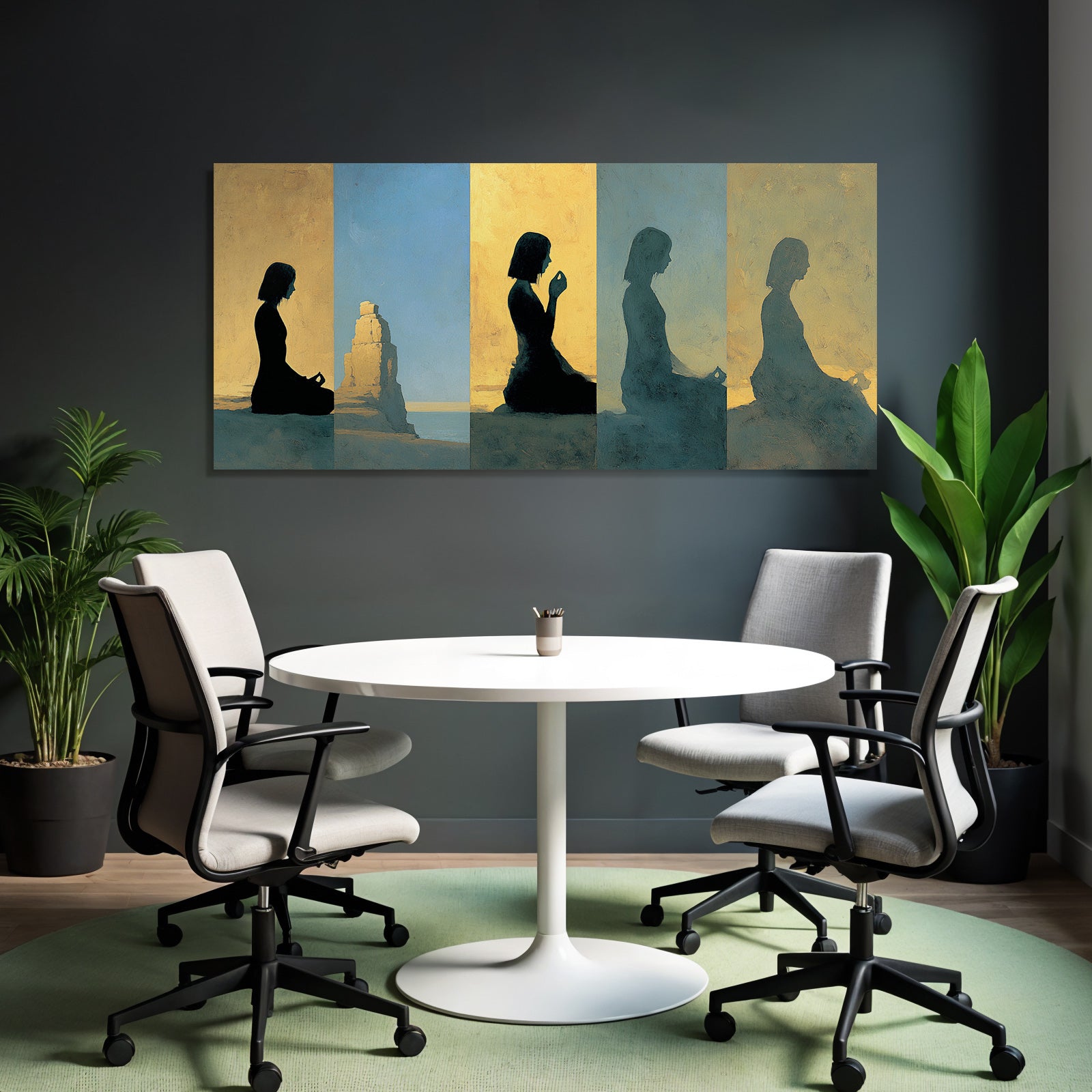 Yoga Meditation Meditation Silhoütten Introspektion Tranquilität Wachstum | Yoga und Meditation | Themen und Hobbys