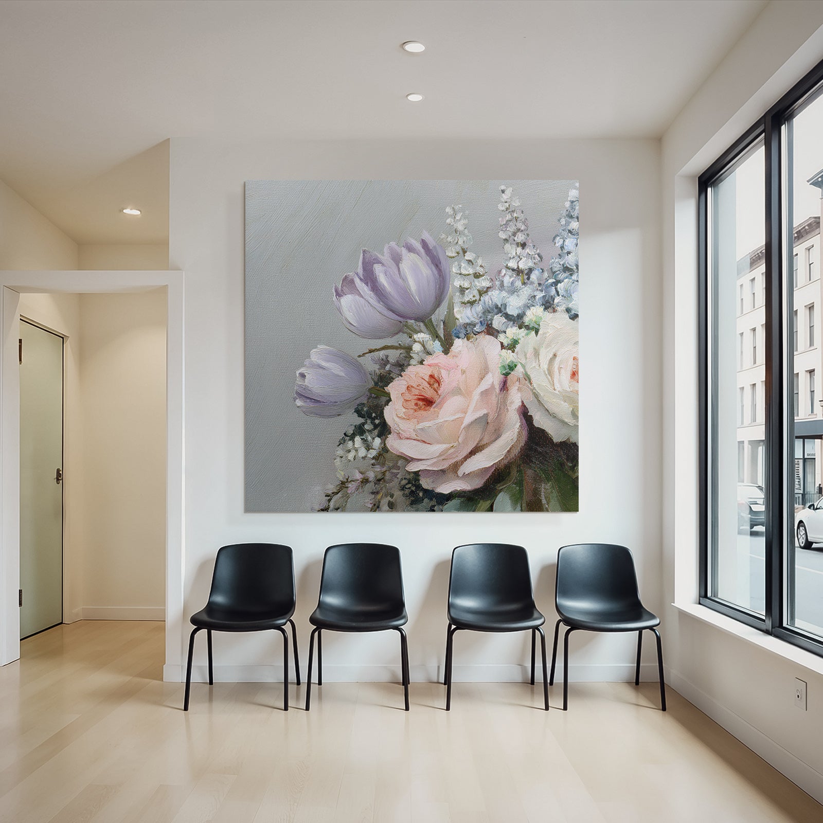 Zarter Strauss Mit Lavendel Und Rosigen Rosen