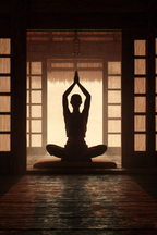 Yoga Meditation Meditierende Person In Ruhmiger Umgebung | Yoga und Meditation | Themen und Hobbys