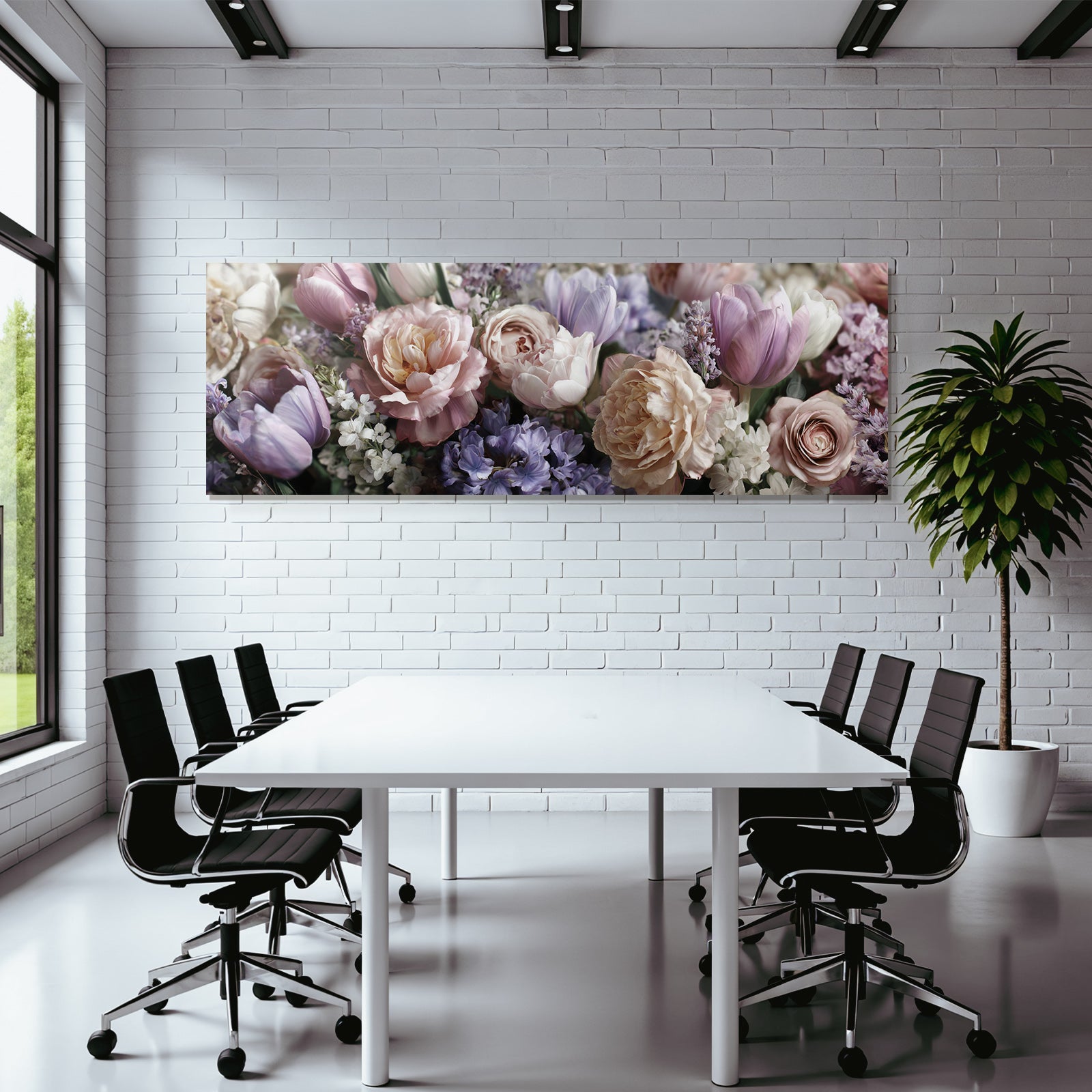 Nahaufnahme Vielfältiger Mit Tulpen Und Pfingstrosen Zarten Farben