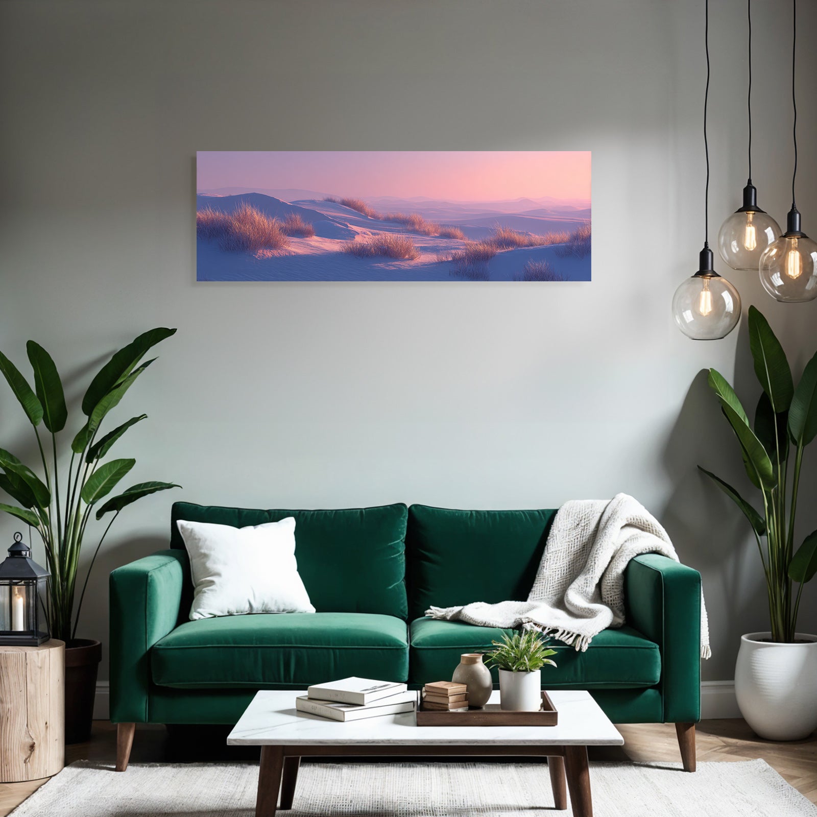 Ruhige Winterlandschaft Dawn Dusk Pastellfarben | Duenen und Heide | Landschaften
