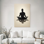 Yoga Meditation Silhoütte Einer Person Im Meditativen Sitz Geste | Yoga und Meditation | Themen und Hobbys