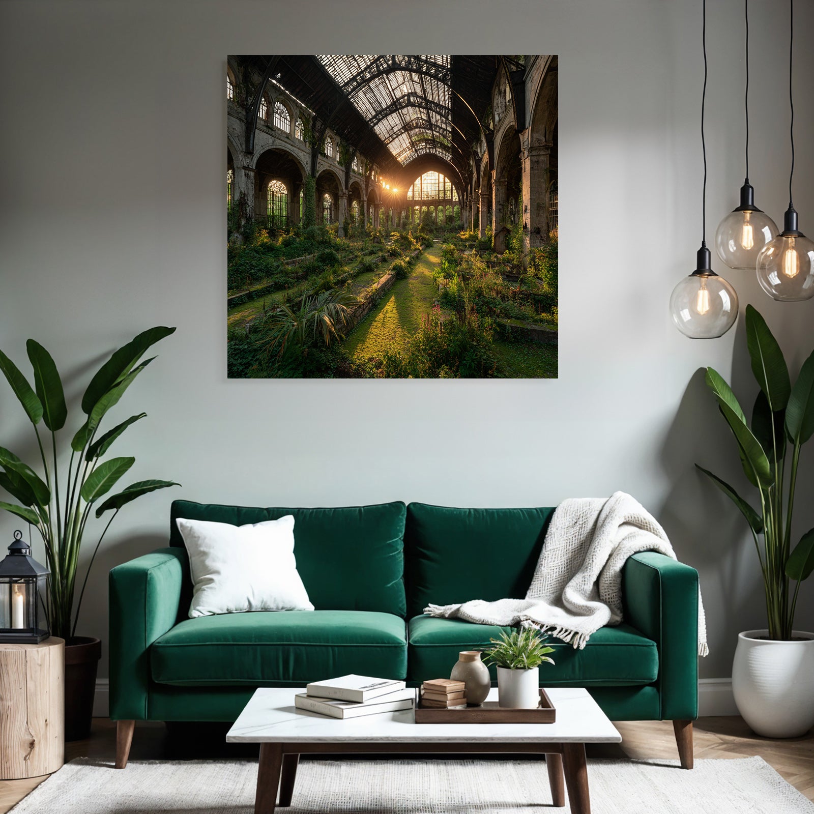 Verlassene Struktur Innenbereich Gewachsene Pflanzen Indoor Garten | Lost Places | Architektur