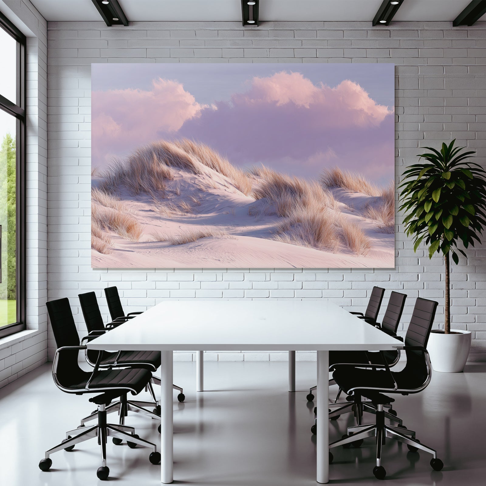 Ruhige Sanddünenlandschaft Mit Wolken Im Pastellfarbton | Duenen und Heide | Landschaften