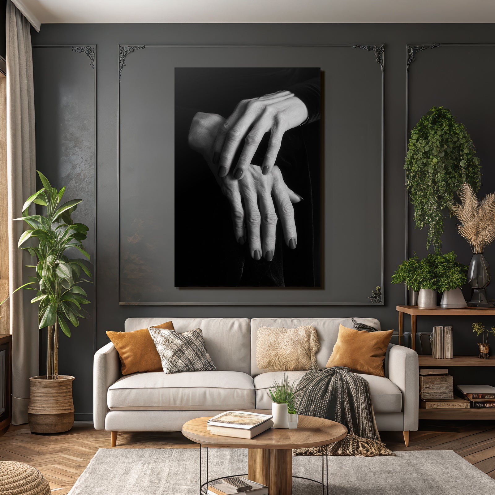 Porträts Hände Auf Einander Black And White Fotografie Manuikierte Nägel | Haende und Gestik | Menschen und Emotionen