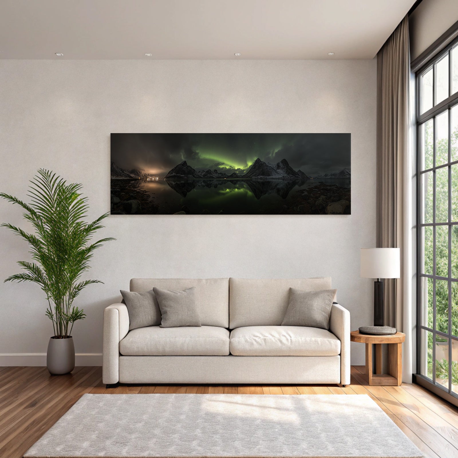 Polarlicht Aurora Borealis Mountains Water Night Landscape Scenery Germany | Fjorde und Gletscher | Landschaften