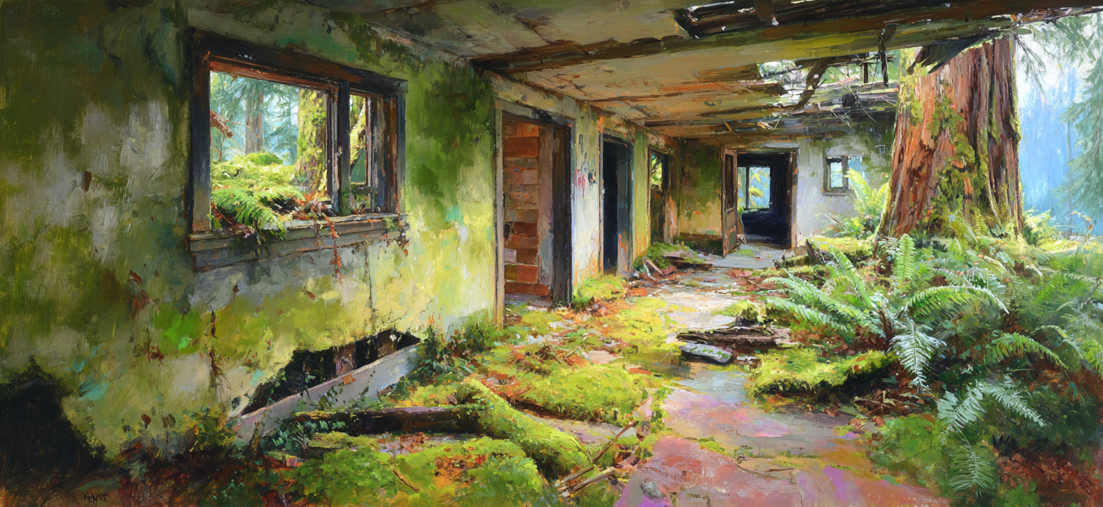 Verlassenes Innen Überrannt Von Natur | Lost Places | Architektur