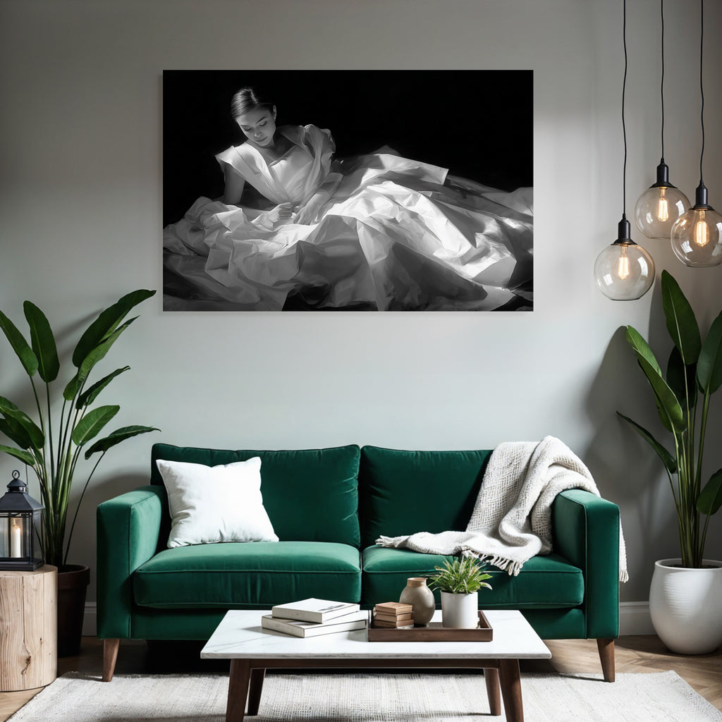 Person In Fliessendem Gewae Kleid Portrait Mode Kunst | Aktkunst und Sinnlichkeit | Menschen und Emotionen