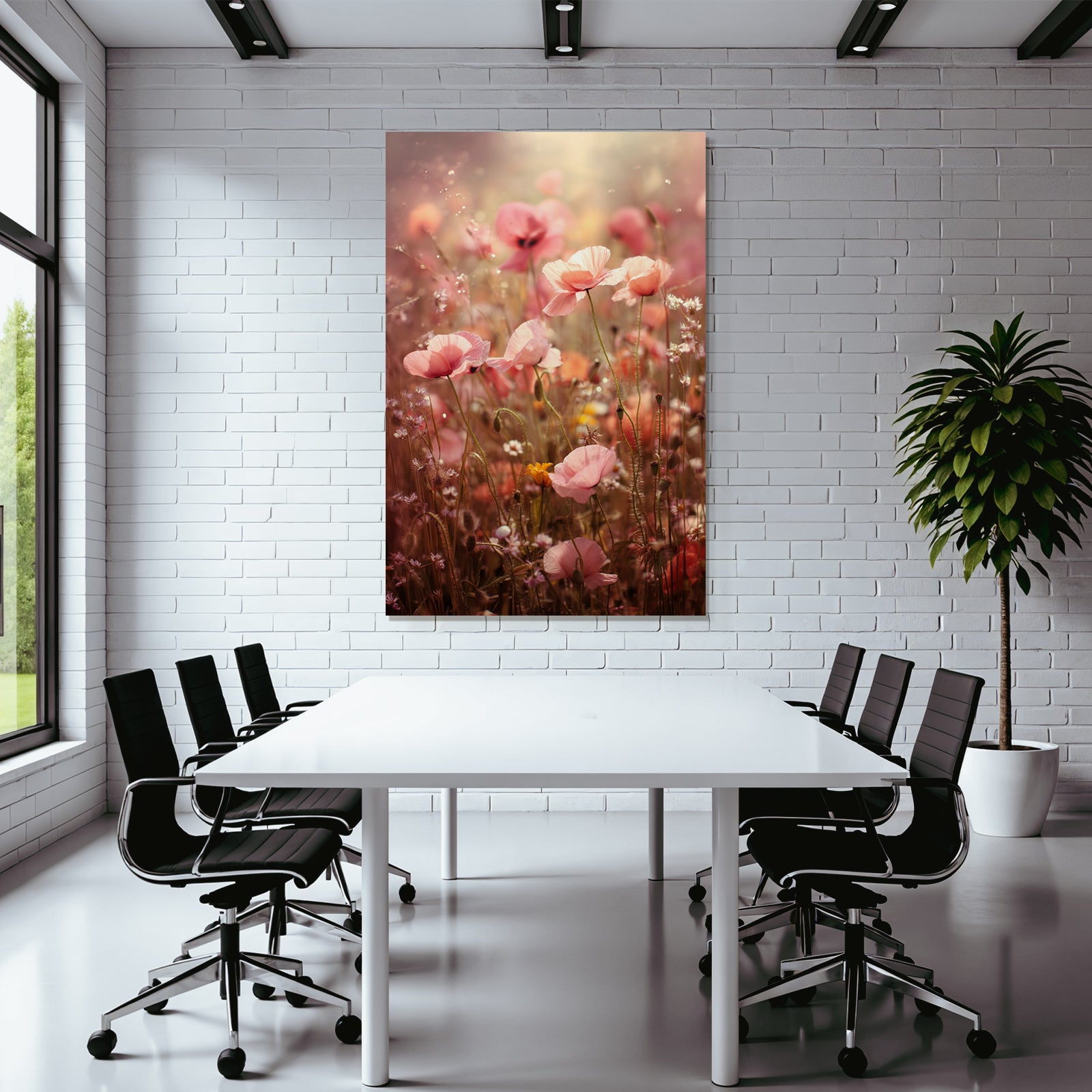 Zarte Rosa Mohn Im Feld