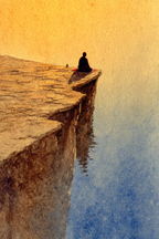 Yoga Meditation Meditierender Mensch Am Felsen Über Wasser Sonnenaufgang Sunset | Yoga und Meditation | Themen und Hobbys