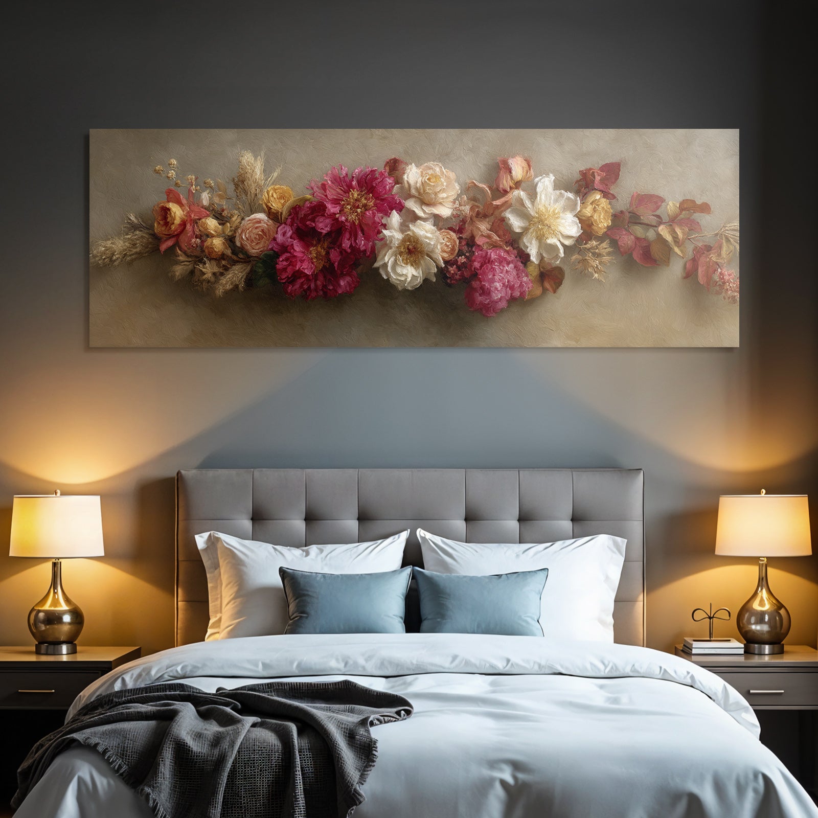 Trocken Retro Flowers Arrangement Vibrante Farben Kunstvolles Komposition